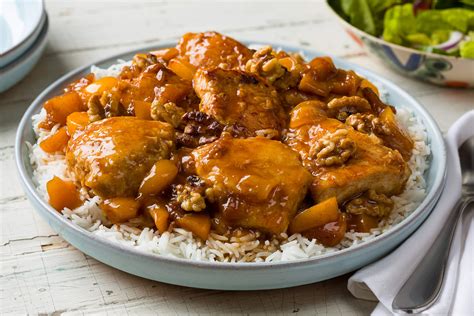 sauteed-chicken-with-spicy-peach-sauce image