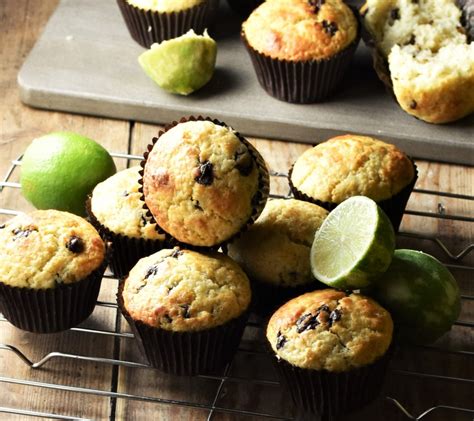 lime-muffins-with-chocolate-chips-everyday-healthy image