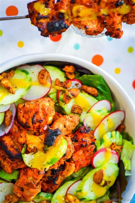 indian-tandoori-chicken-salad-recipe-chefdehomecom image