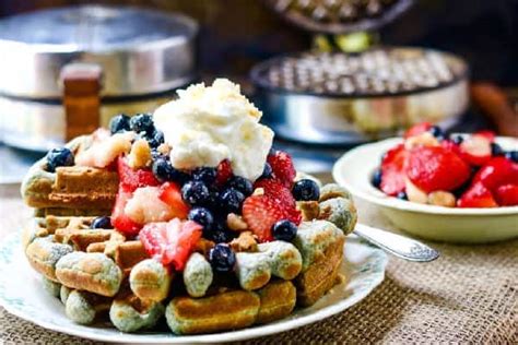 blue-cornmeal-waffles-red-white-blue-brunch image