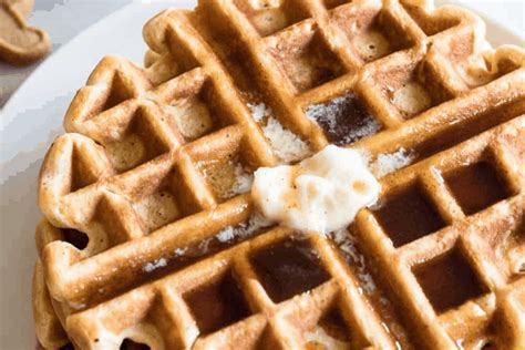 eggnog-waffles-with-cinnamon-syrup-the-recipe-critic image