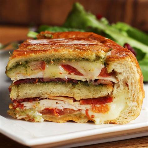 12-layer-turkey-pesto-panini-bread-bowl-cooking-tv image