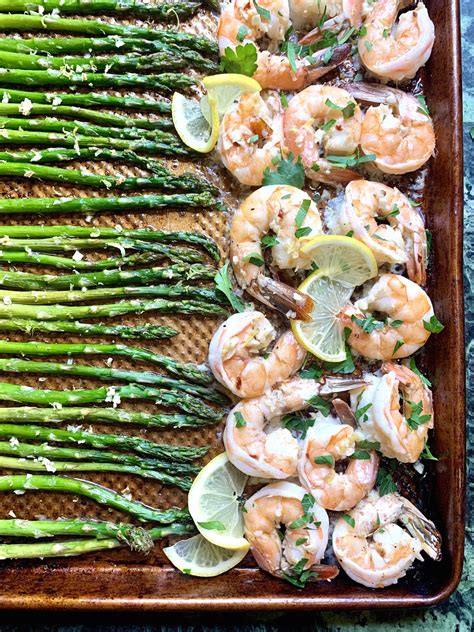 sheet-pan-shrimp-and-asparagus-in-garlic-lemon-butter image