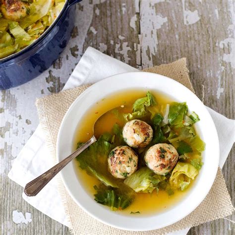 escarole-soup-with-turkey-meatballs-food-wine image