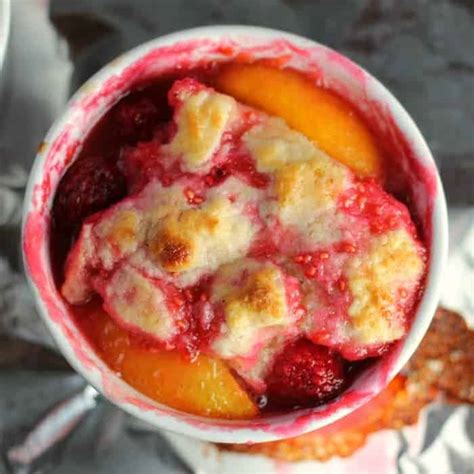 southern-peach-raspberry-cobbler-for-2-the image