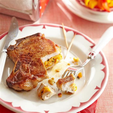 cornbread-stuffed-pork-chops-recipe-eatingwell image