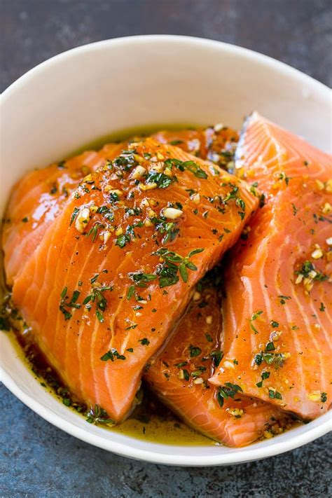 marinated-salmon-with-garlic-and-herbs-dinner-at image