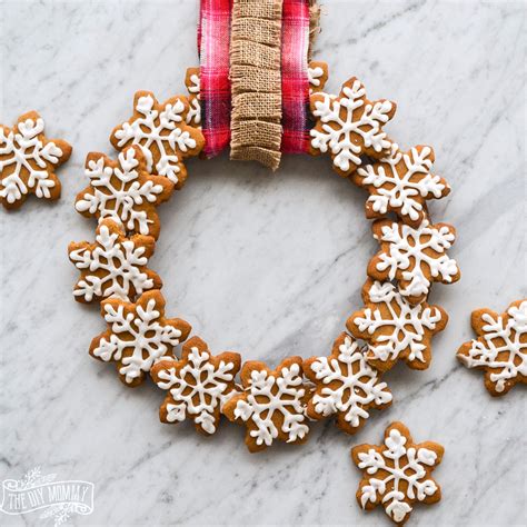 make-an-edible-gingerbread-cookie-wreath-the-diy image