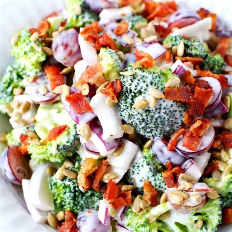 broccoli-grape-salad-with-crunchy-bacon-salty-side-dish image
