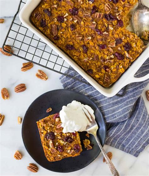 pumpkin-baked-oatmeal-with-maple-and-pecans-well image