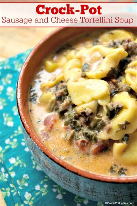 crock-pot-sausage-cheese-tortellini-soup image