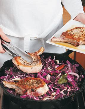 pork-chops-braised-cabbage-with-applesauce image