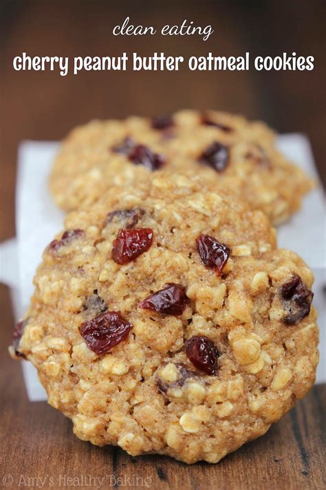 cherry-peanut-butter-oatmeal-cookies-amys-healthy image