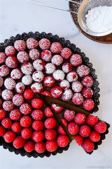 easy-no-bake-chocolate-tart-with-raspberries-just-a image