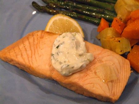 beer-poached-salmon-with-tarragon-mayonnaise image