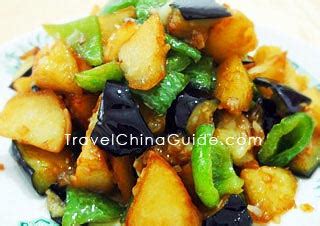 chinese-sauted-potato-green-pepper-and-eggplant image