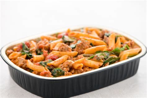 creamy-tomato-and-italian-sausage-penne-bake-with image