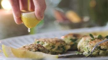 crab-cakes-with-herb-salad-recipe-epicurious image