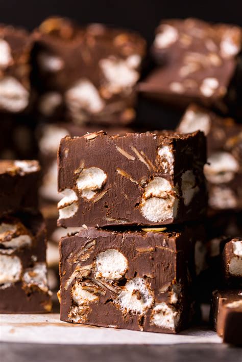 easy-rocky-road-fudge-recipe-baker-by-nature image