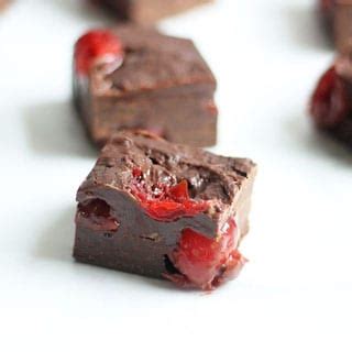 dark-chocolate-cherry-fudge-delicious-easy image