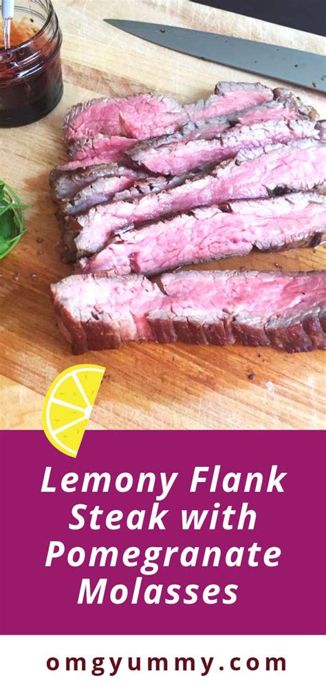 lemony-flank-steak-with-pomegranate-molasses-omg image