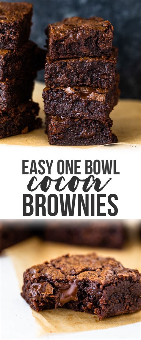 easy-one-bowl-fudgy-cocoa-brownies-gimme-delicious image