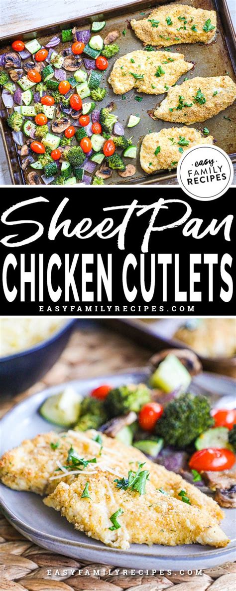 baked-chicken-cutlets-with-veggies-sheet-pan-dinner image