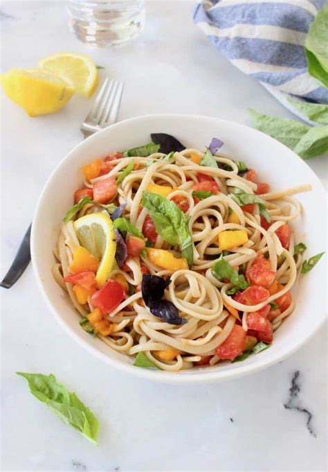 fresh-tomato-basil-pasta-recipe-veggie-society image