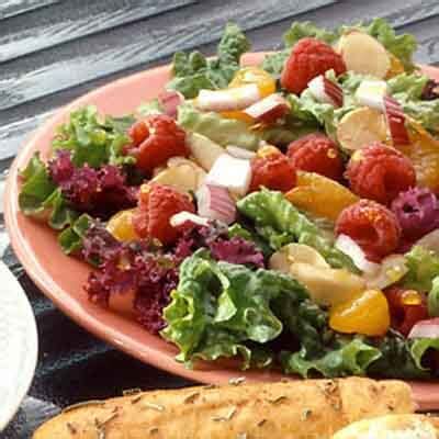 mixed-green-salad-with-orange-raspberry-dressing image