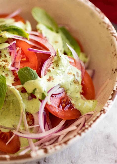 indian-tomato-salad-with-mint-dressing-recipetin-eats image
