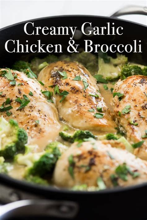 skillet-creamy-garlic-chicken-with-broccoli-best image
