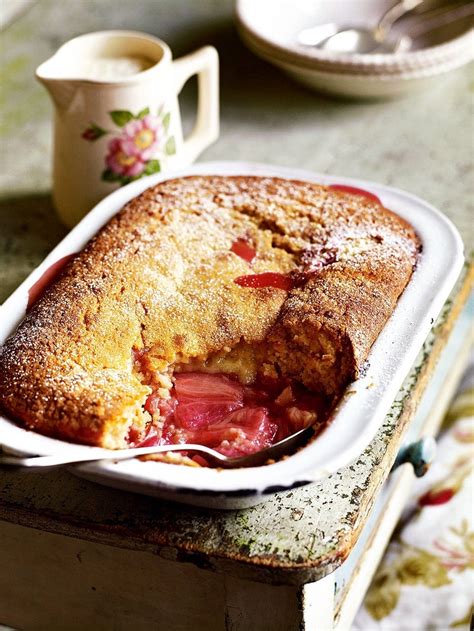 rhubarb-and-vanilla-sponge-pudding-recipe-delicious image