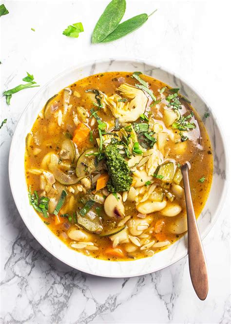 chunky-healthy-minestrone-soup-the-anti-cancer-kitchen image