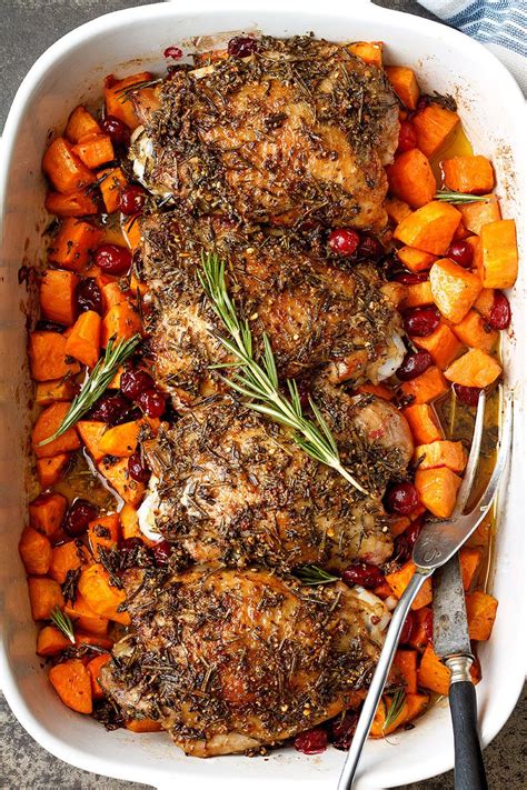 roasted-turkey-thighs-with-garlic-herb-butter-eatwell101 image