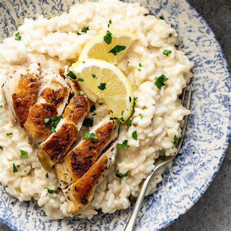 lemon-risotto-with-pan-roasted-chicken-simply image