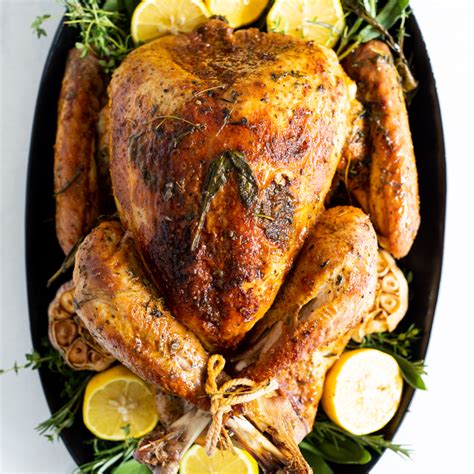 juicy-garlic-herb-roast-turkey-simply-delicious image