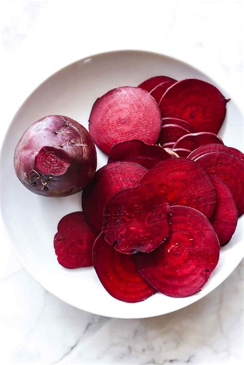 how-to-make-baked-beet-chips-foodiecrushcom image