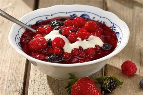 german-red-berry-pudding-rote-grtze-german image