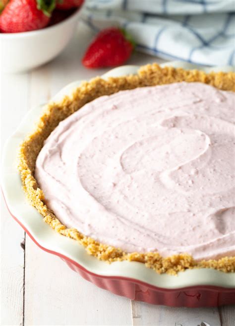 fluffy-no-bake-strawberry-cream-pie-a-spicy image
