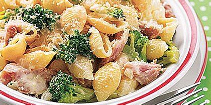 creamy-pasta-shells-with-broccoli-and-ham image