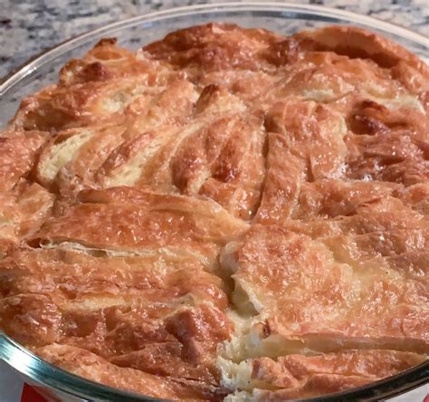 bread-and-butter-pudding-with-croissants-cooking image