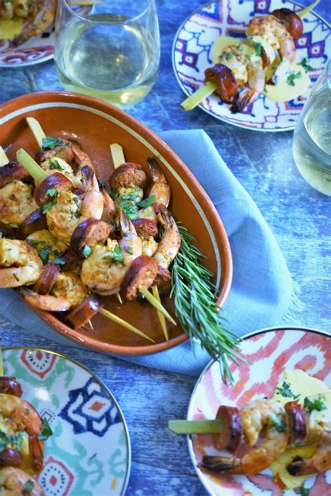 grilled-shrimp-spanish-chorizo-skewers-with image