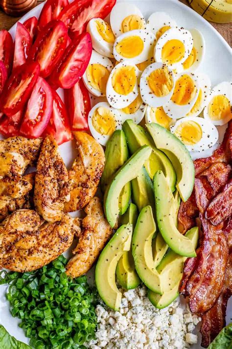 loaded-cobb-salad-recipe-with-chicken-and-bacon image