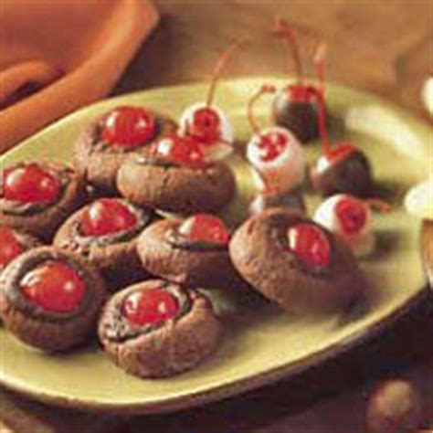 maraschino-chocolate-thumbprint-cookies image