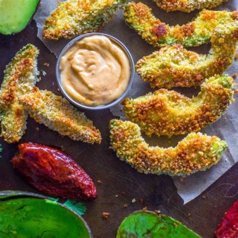 crispy-baked-avocado-fries-chipotle-dipping-sauce image