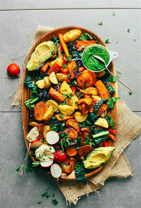 roasted-vegetable-salad-with-magic-green-sauce image