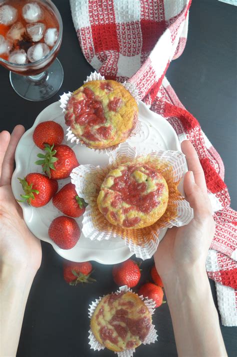 strawberry-swirl-banana-muffins-sweetnspicylivingcom image
