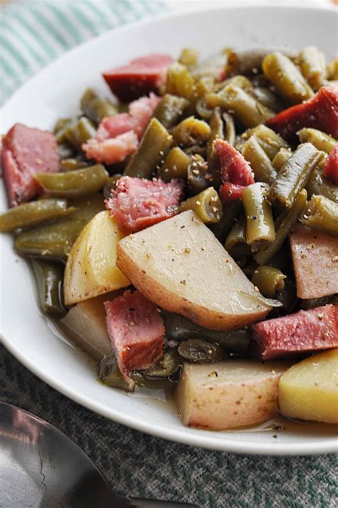 crockpot-green-beans-and-potatoes-with-ham image