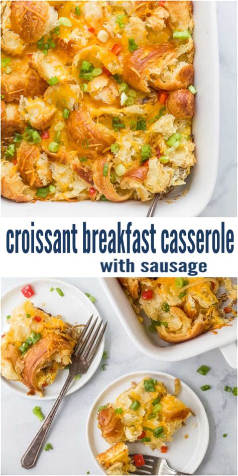 croissant-breakfast-casserole-with-sausage-joyful image