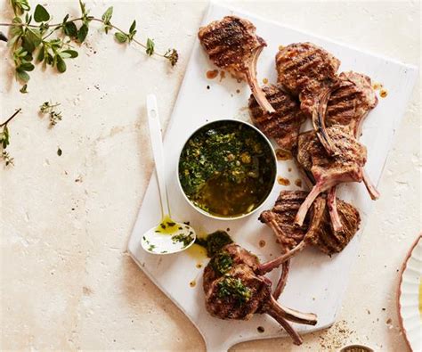 lamb-cutlets-with-salsa-verde-recipe-gourmet image